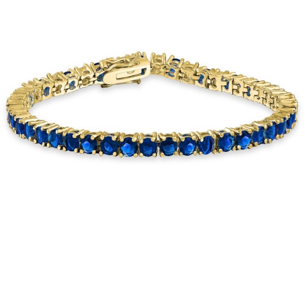 Beautiful blue tennis bracelet
